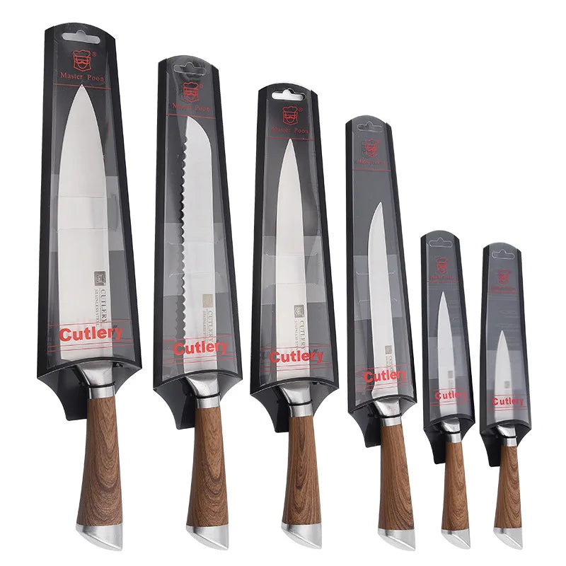 Juego de Cuchillos de Acero Inoxidable – 6 Piezas, Multiusos para Cocina y Chef - 369 view