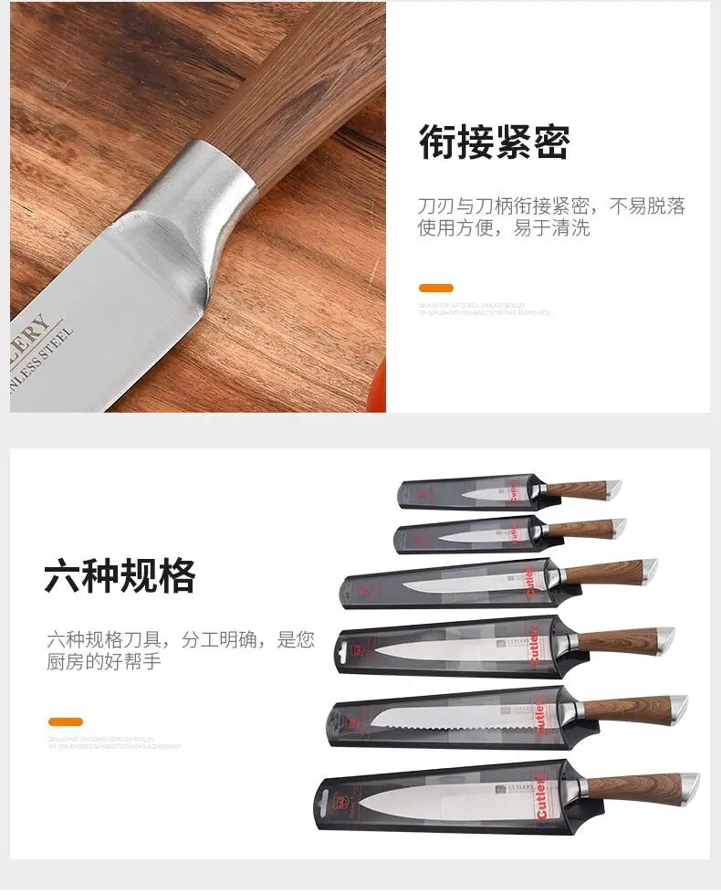 Juego de Cuchillos de Acero Inoxidable – 6 Piezas, Multiusos para Cocina y Chef - 369 view