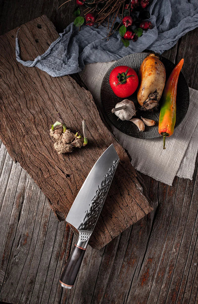 Cuchillo de Chef Japonés Kiritsuke Forjado a Mano - 369 view