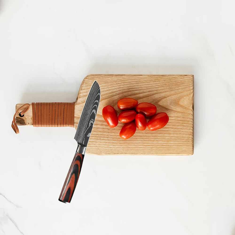 Juego de Cuchillos de Chef – Santoku Japonés, Patrón Damasco Láser, Ultra Afilados - 369 view