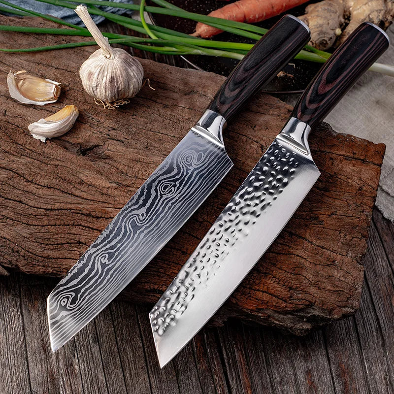 Cuchillo de Chef Japonés Kiritsuke Forjado a Mano - 369 view