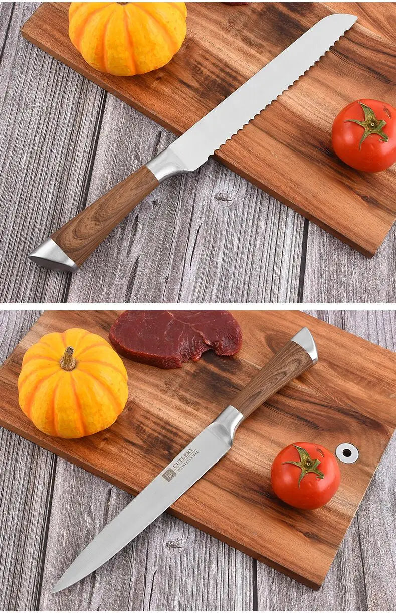 Juego de Cuchillos de Acero Inoxidable – 6 Piezas, Multiusos para Cocina y Chef - 369 view