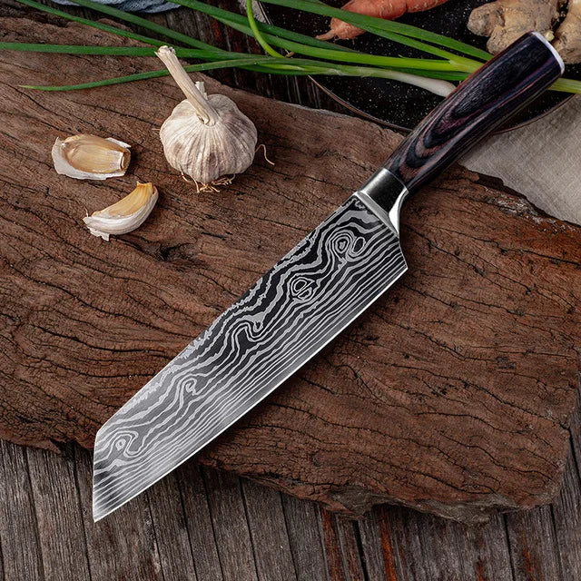 Cuchillo de Chef Japonés Kiritsuke Forjado a Mano - 369 view