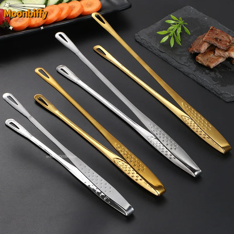 Food Tongs Stainless Steel Barbecue Tongs Meat Salad Steak Food Serving Tongs Tweezers Long BBQ Cooking Tongs Kitchen Utensils - 369 view
