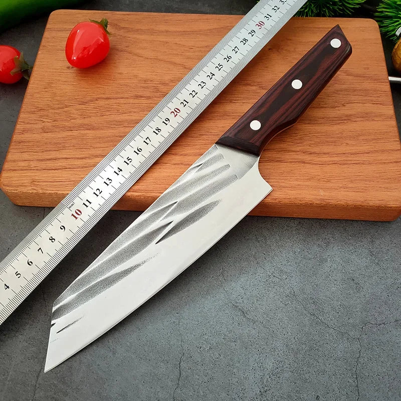 Cuchillo de Cocina Multiusos Forjado a Mano con Mango de Madera - 369 view