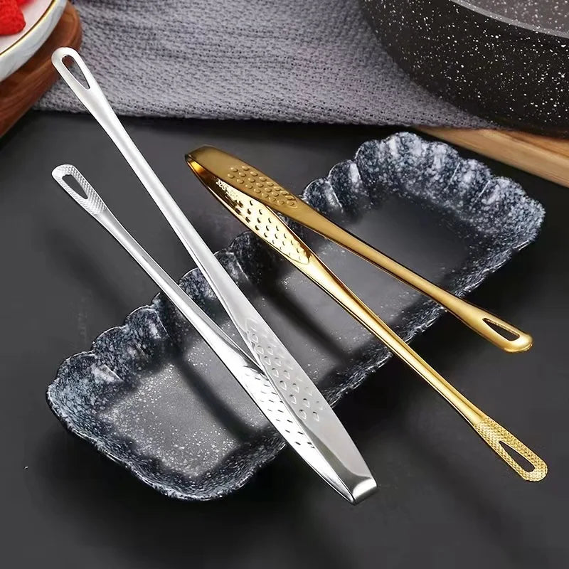 Food Tongs Stainless Steel Barbecue Tongs Meat Salad Steak Food Serving Tongs Tweezers Long BBQ Cooking Tongs Kitchen Utensils - 369 view