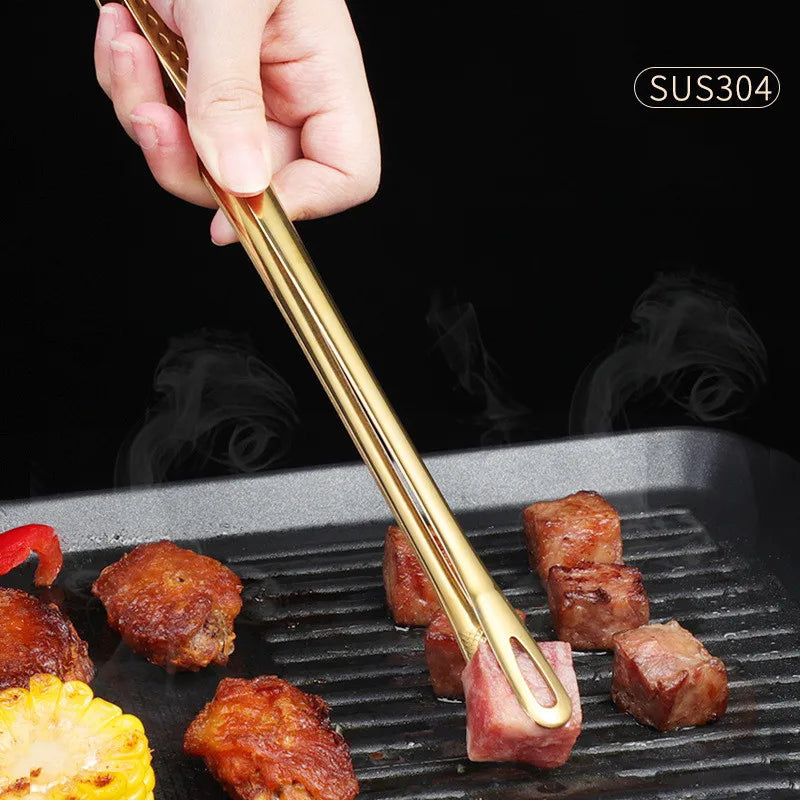 Food Tongs Stainless Steel Barbecue Tongs Meat Salad Steak Food Serving Tongs Tweezers Long BBQ Cooking Tongs Kitchen Utensils - 369 view