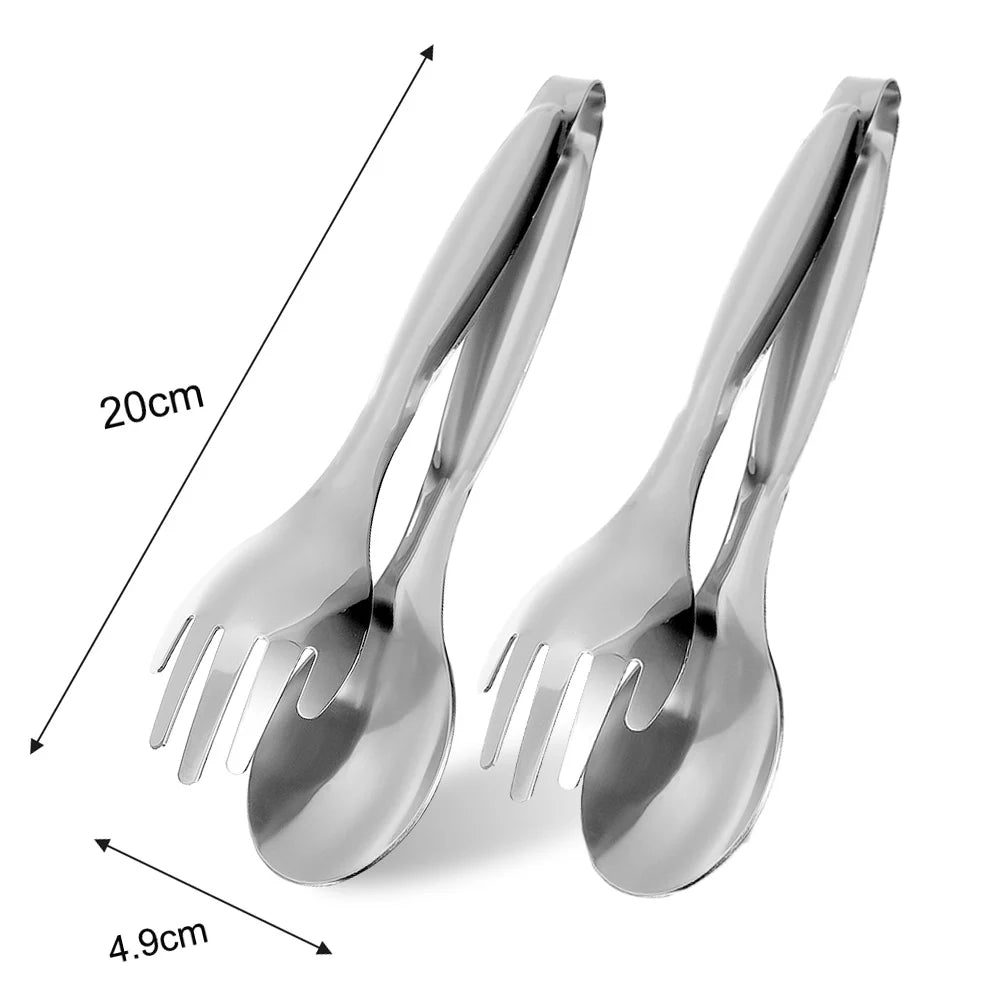 1/2pcs Kitchen Food Tongs Stainless Steel Creative Meat Salad Bread Clips Non Slip BBQ Clips Home Kitchen Cooking Accessories - 369 view