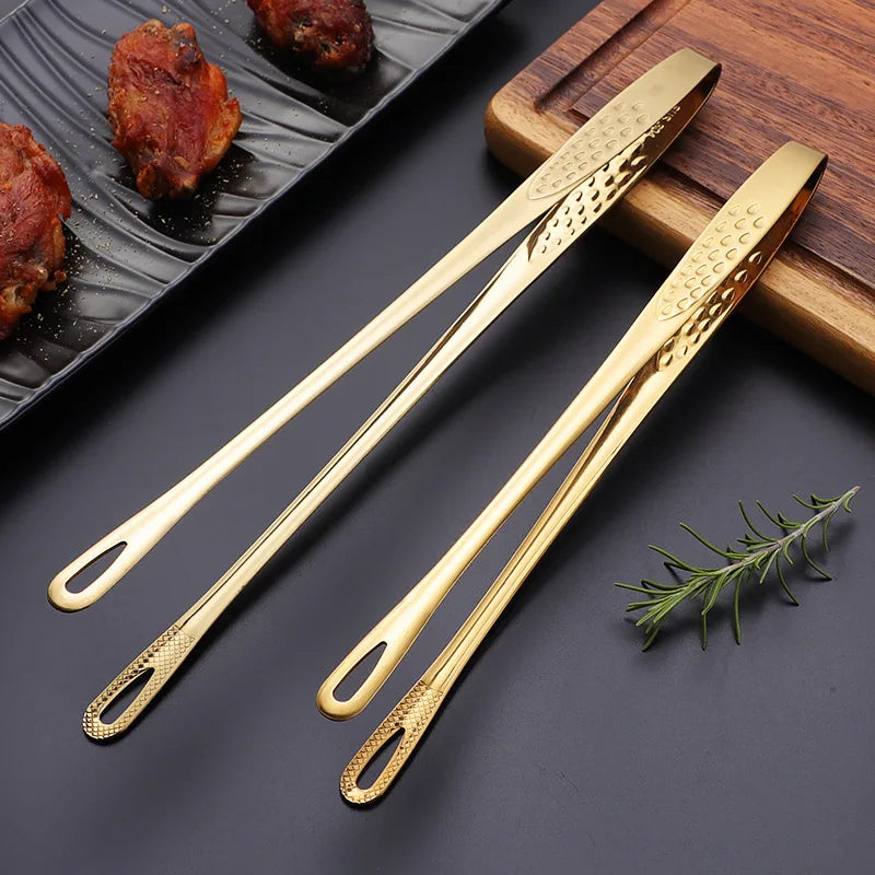 Food Tongs Stainless Steel Barbecue Tongs Meat Salad Steak Food Serving Tongs Tweezers Long BBQ Cooking Tongs Kitchen Utensils - 369 view