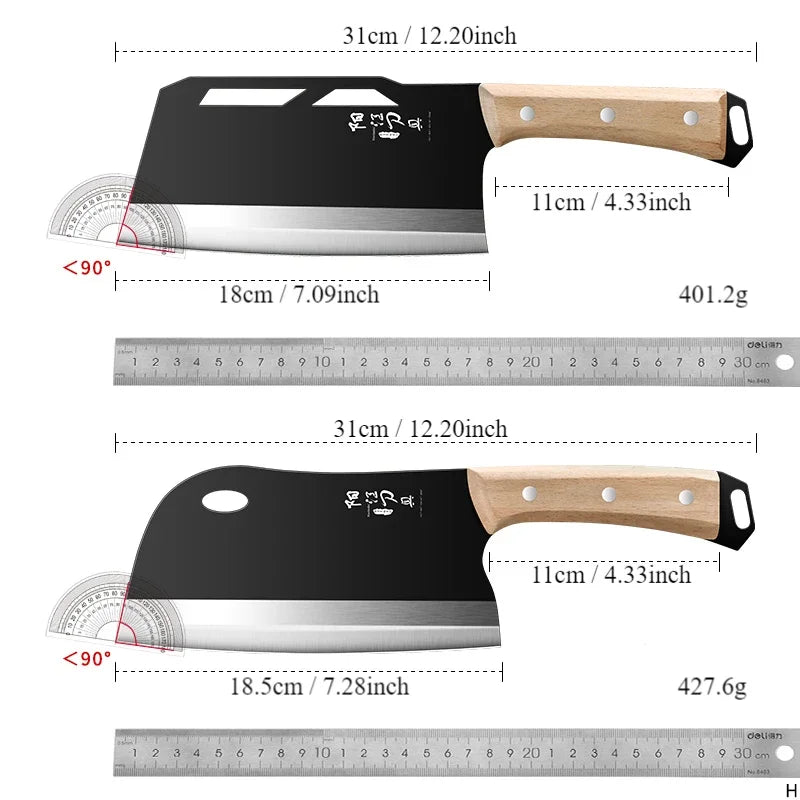 Cuchillo de Cocina de Acero Carbono – Alta Dureza, Rebanador y Picador Doble Uso - 369 view