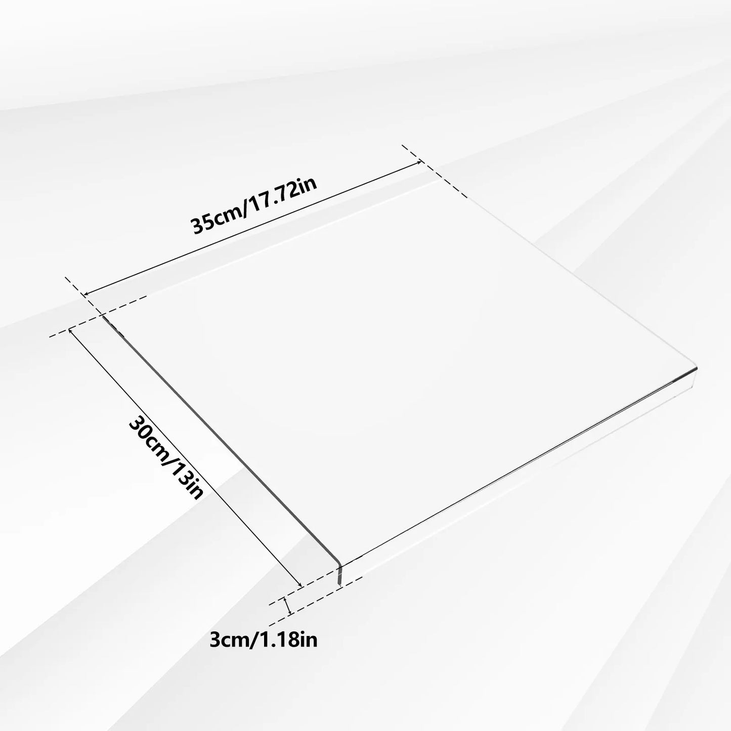 Acrylic Transparent Cutting Board with Lip 35x30cm Reusable Rectangular Kitchen Countertop Protection Board - 369 view