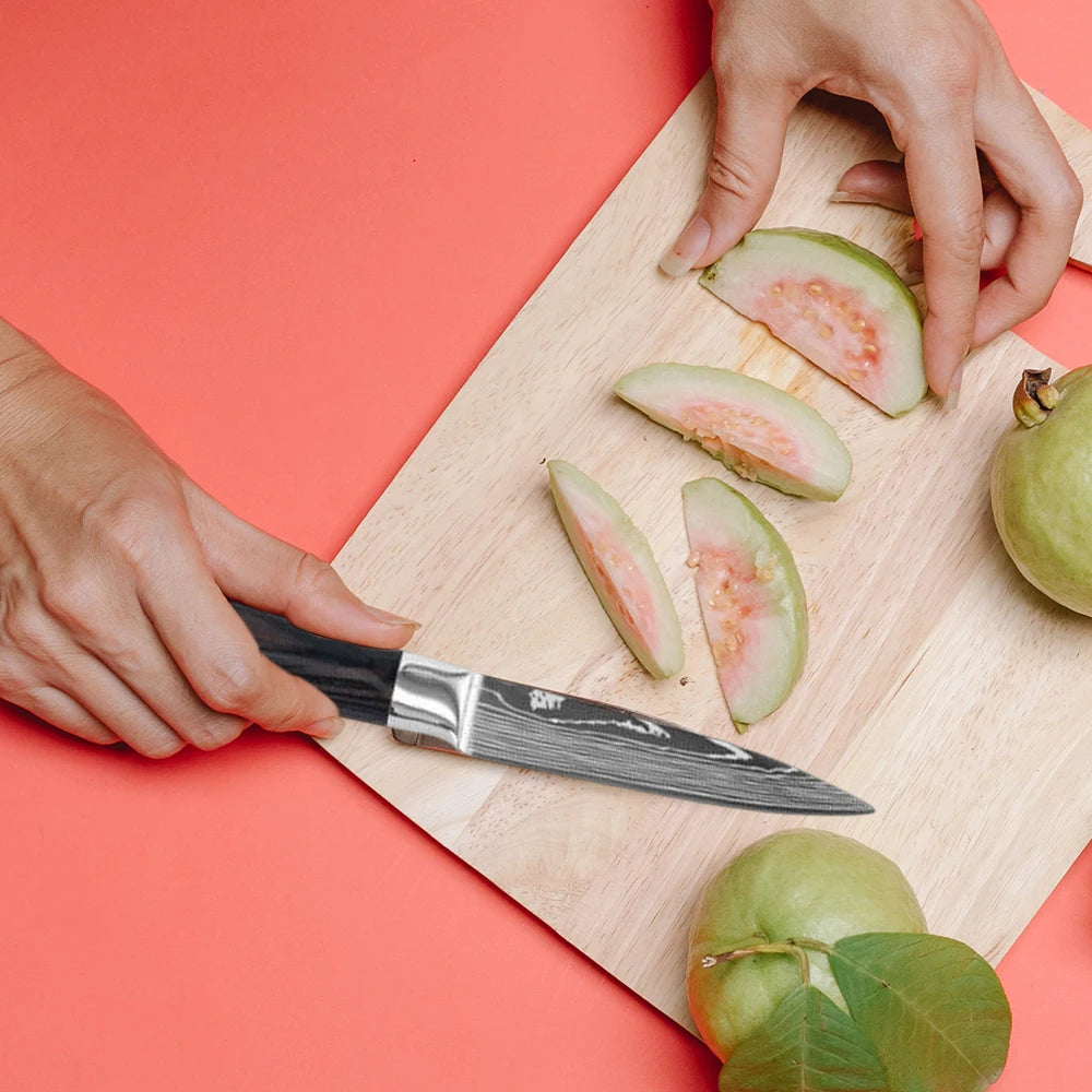 Juego de Cuchillos de Chef – Santoku Japonés, Patrón Damasco Láser, Ultra Afilados - 369 view