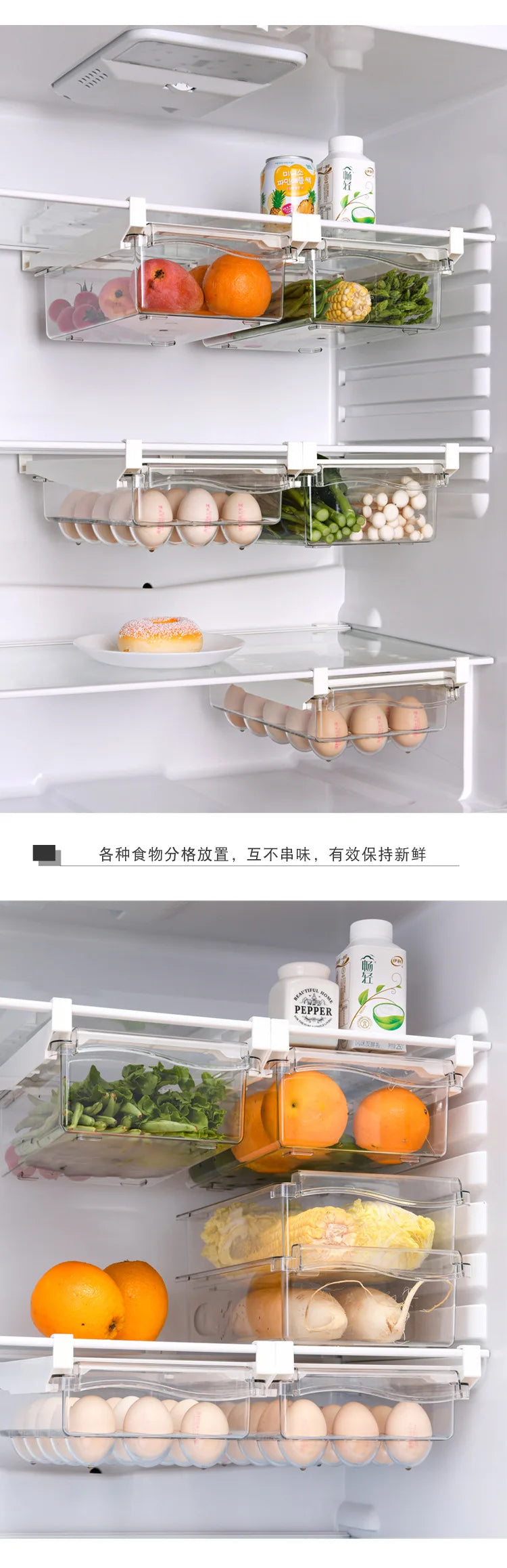 Caja de Almacenamiento para Huevos con Diseño de Cajón – Conservación Fresca y Organizada - 369 view