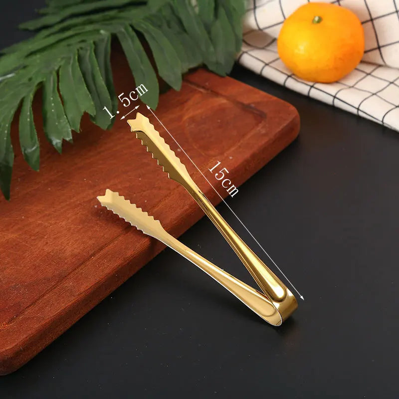 Dropshipping Stainless Steel Kitchen BBQ Tongs Non-stick Smart Grill Meat Clip Food Cooking Clamp Gold/Silver Accessories - 369 view
