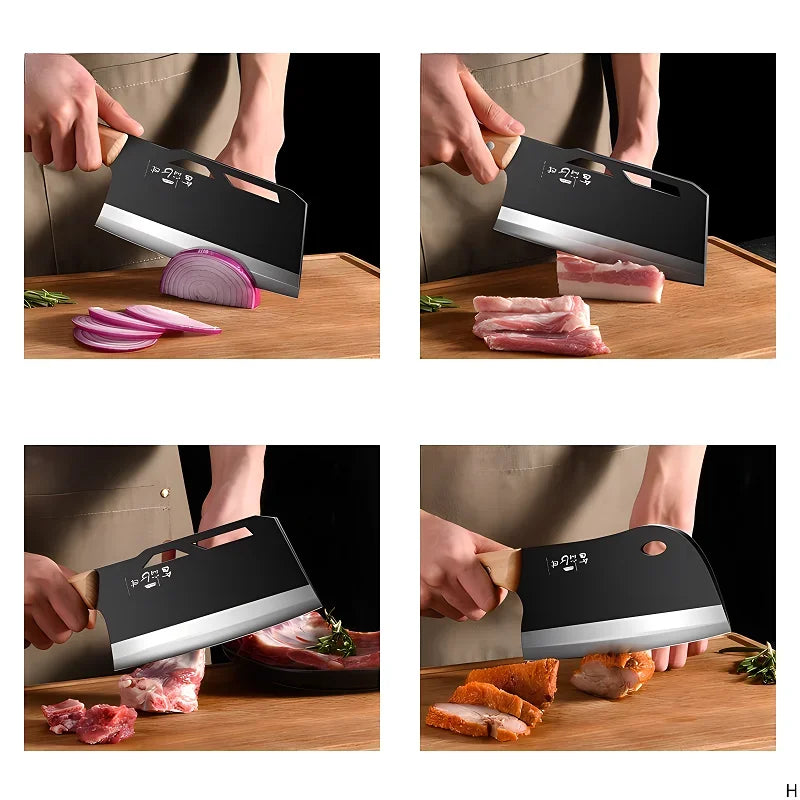 Cuchillo de Cocina de Acero Carbono – Alta Dureza, Rebanador y Picador Doble Uso - 369 view