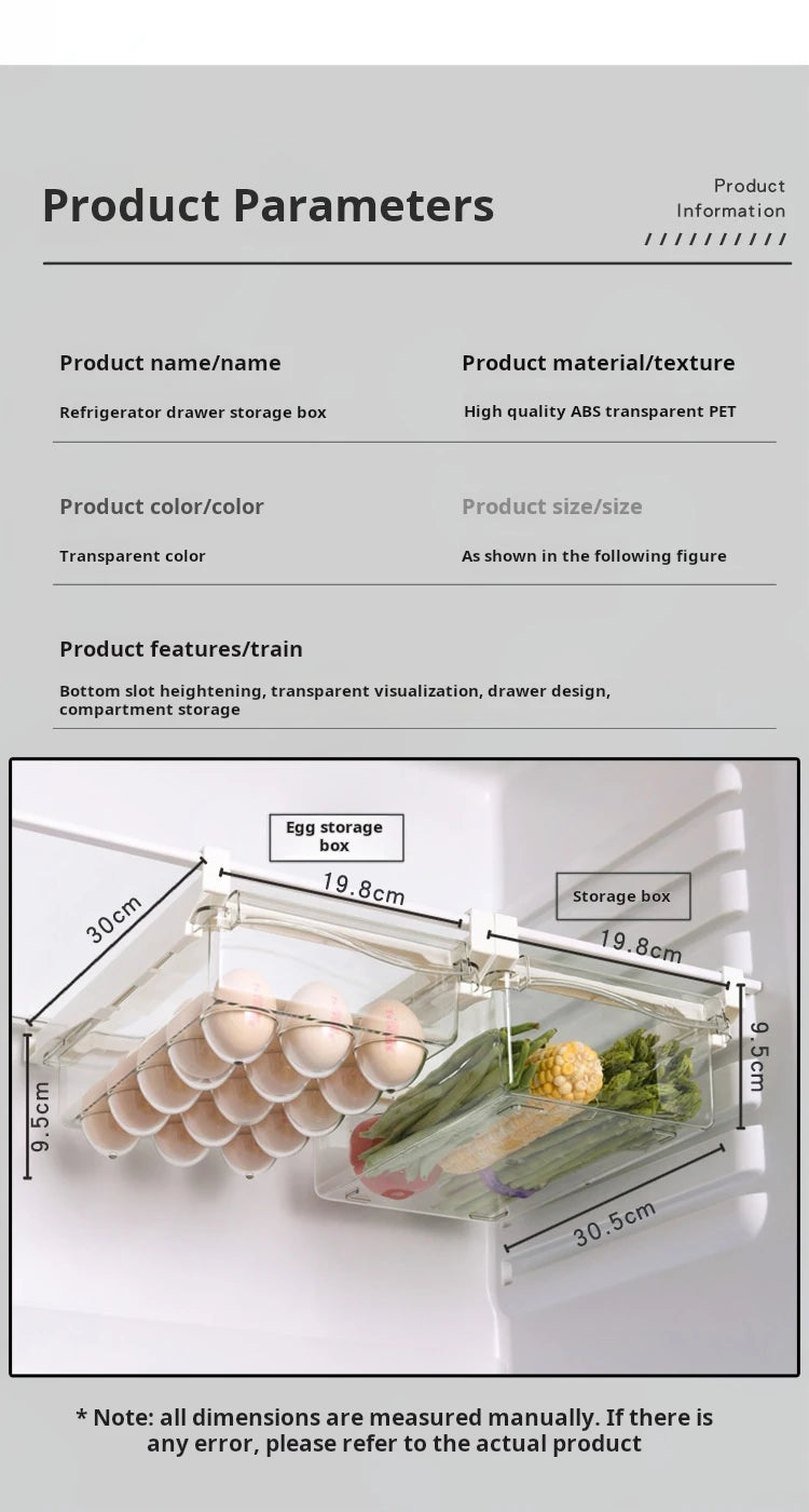 Caja de Almacenamiento para Huevos con Diseño de Cajón – Conservación Fresca y Organizada - 369 view