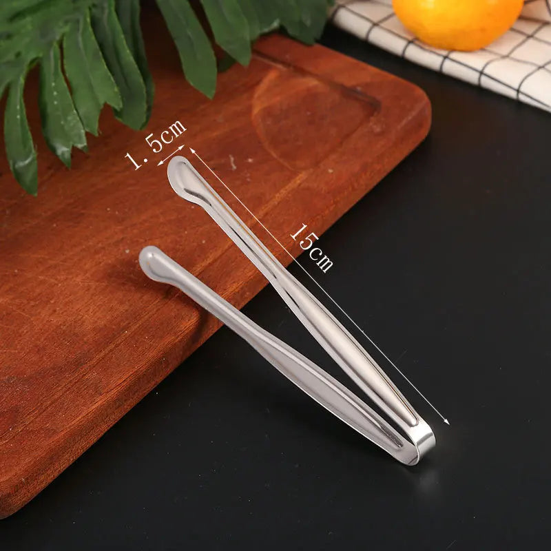 Dropshipping Stainless Steel Kitchen BBQ Tongs Non-stick Smart Grill Meat Clip Food Cooking Clamp Gold/Silver Accessories - 369 view