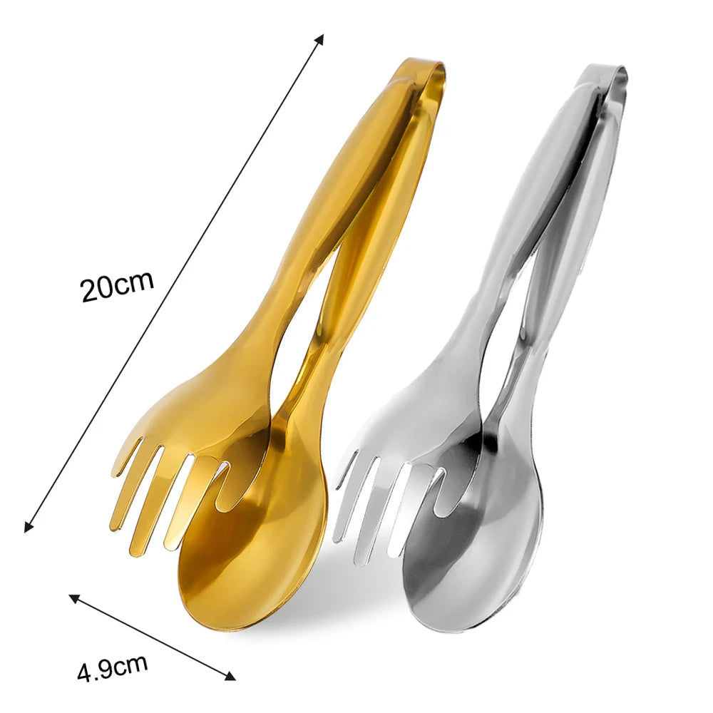 1/2pcs Kitchen Food Tongs Stainless Steel Creative Meat Salad Bread Clips Non Slip BBQ Clips Home Kitchen Cooking Accessories - 369 view