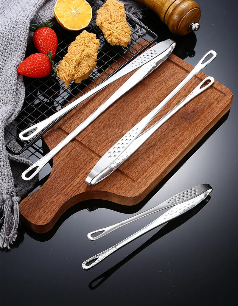 Food Tongs Stainless Steel Barbecue Tongs Meat Salad Steak Food Serving Tongs Tweezers Long BBQ Cooking Tongs Kitchen Utensils - 369 view