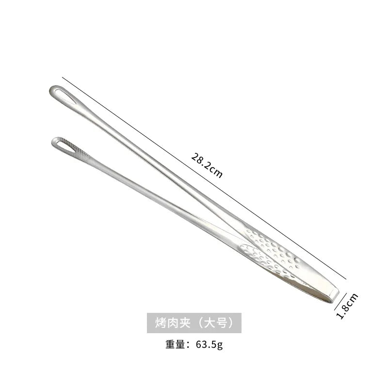Food Tongs Stainless Steel Barbecue Tongs Meat Salad Steak Food Serving Tongs Tweezers Long BBQ Cooking Tongs Kitchen Utensils - 369 view