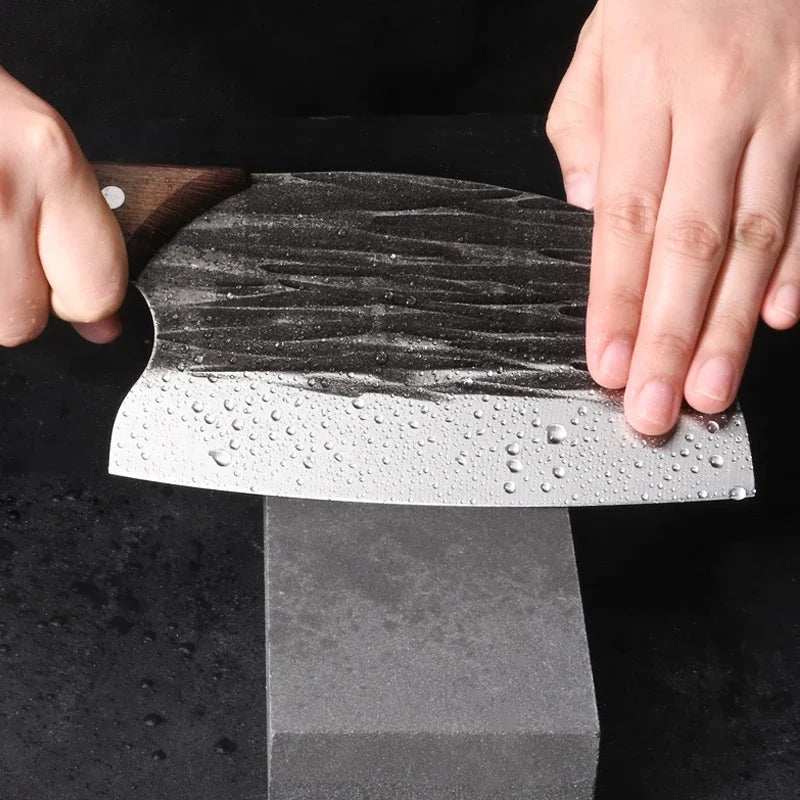 Cuchillo de Cocina Forjado a Mano – Acero Inoxidable, Mango de Madera, Ultra Afilado - 369 view