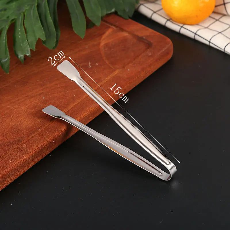 Dropshipping Stainless Steel Kitchen BBQ Tongs Non-stick Smart Grill Meat Clip Food Cooking Clamp Gold/Silver Accessories - 369 view