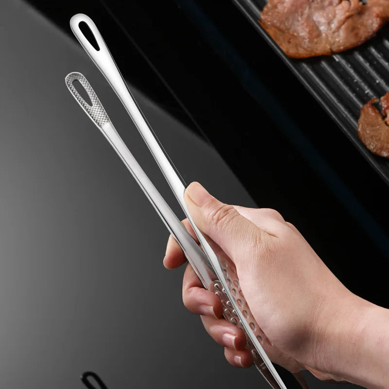Food Tongs Stainless Steel Barbecue Tongs Meat Salad Steak Food Serving Tongs Tweezers Long BBQ Cooking Tongs Kitchen Utensils - 369 view