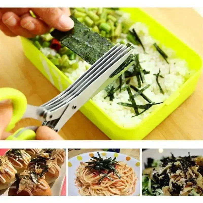 Tijeras de Cocina de Acero Inoxidable Multicapa – Cortador de Verduras y Hierbas