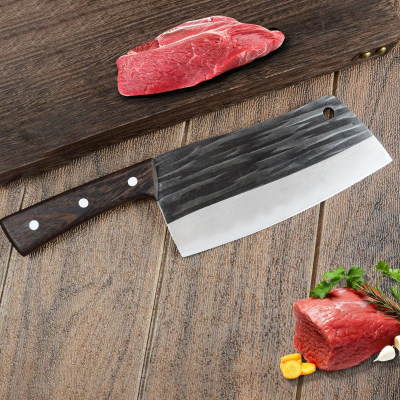 Cuchillo de Cocina Forjado a Mano – Tradicional, Afilado y Multiusos para Carne y Verduras - 369 view