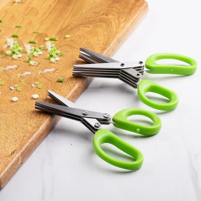 Tijeras de Cocina de Acero Inoxidable Multicapa – Cortador de Verduras y Hierbas