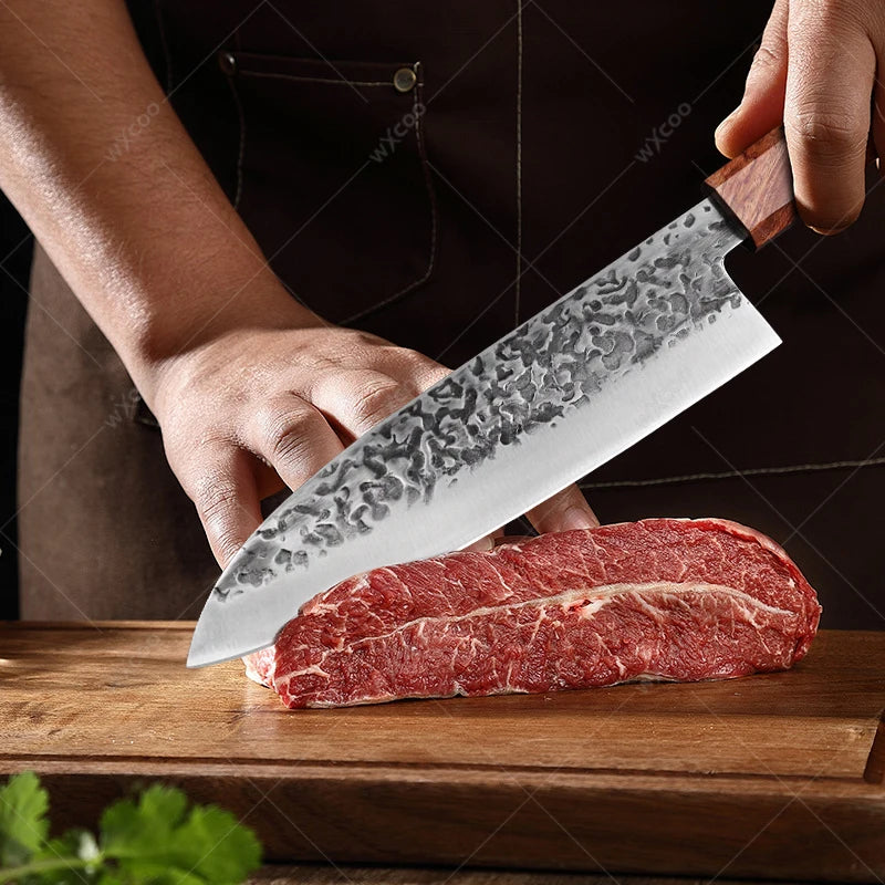 Cuchillo Santoku Japonés Profesional de Acero Inoxidable - 369 view