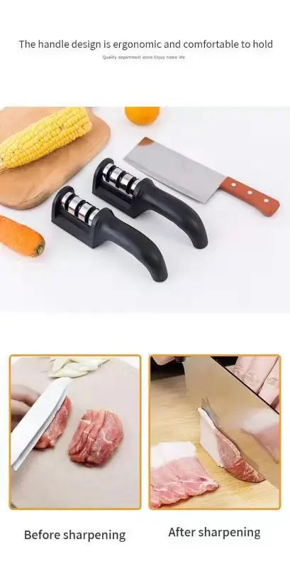 Afilador de Cuchillos de Tres Segmentos – Manual, Multifuncional y Ergonómico - 369 view