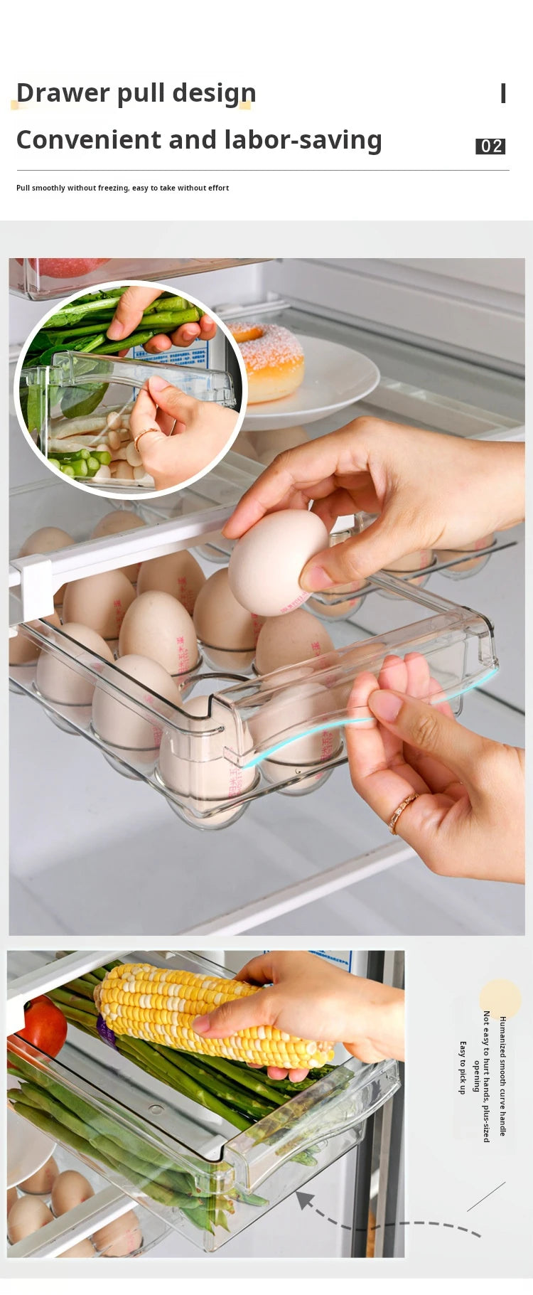 Caja de Almacenamiento para Huevos con Diseño de Cajón – Conservación Fresca y Organizada - 369 view