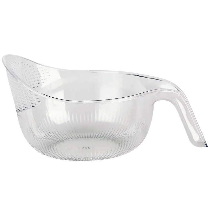1PCS Multifunctional Rice Rinser Bowl Drainer Scoop Water Filter Cup Plastic Material For Washing Fruits Vegetables Draining - 369 view
