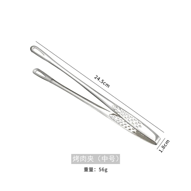 Food Tongs Stainless Steel Barbecue Tongs Meat Salad Steak Food Serving Tongs Tweezers Long BBQ Cooking Tongs Kitchen Utensils - 369 view