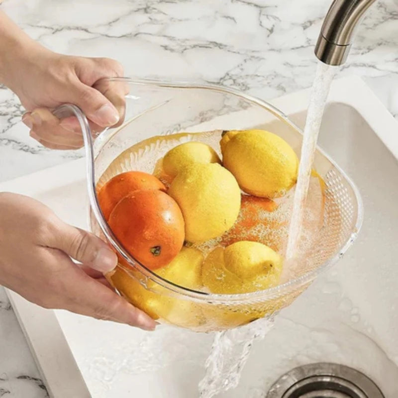 1PCS Multifunctional Rice Rinser Bowl Drainer Scoop Water Filter Cup Plastic Material For Washing Fruits Vegetables Draining - 369 view