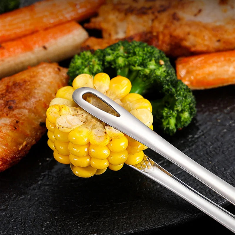 Food Tongs Stainless Steel Barbecue Tongs Meat Salad Steak Food Serving Tongs Tweezers Long BBQ Cooking Tongs Kitchen Utensils - 369 view