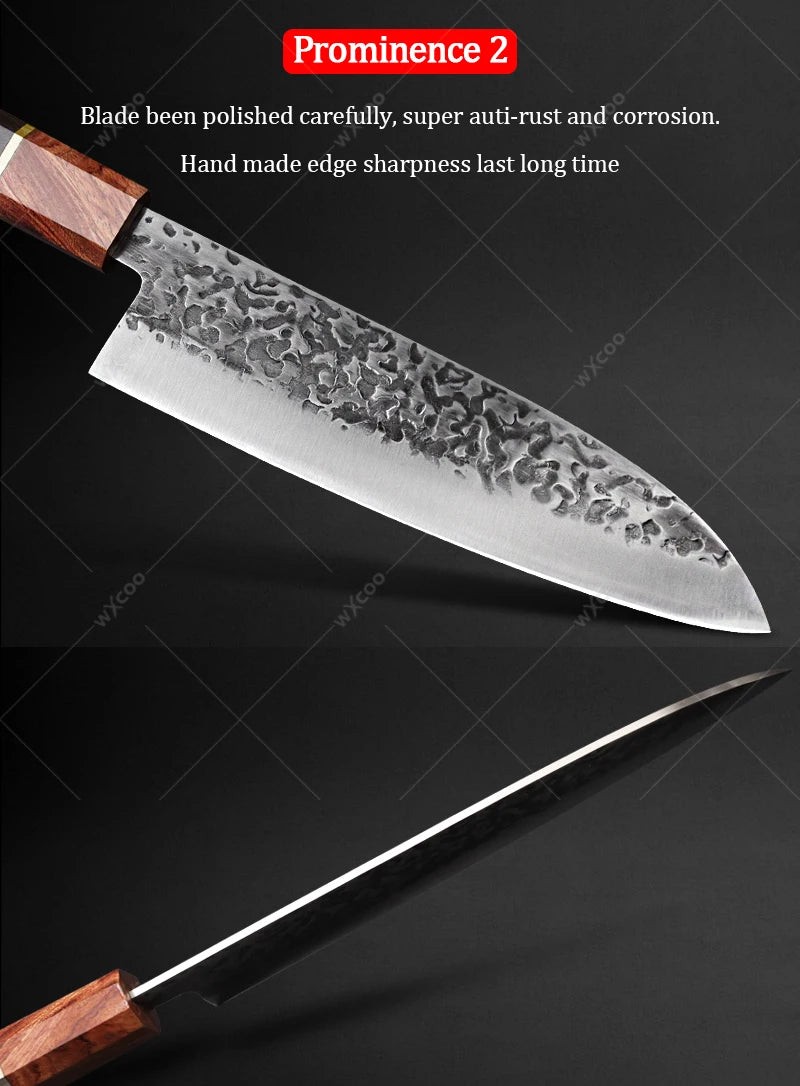 Cuchillo Santoku Japonés Profesional de Acero Inoxidable - 369 view