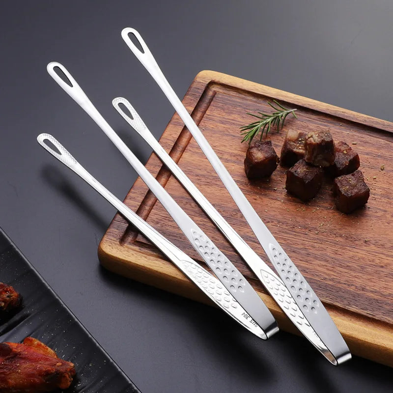 Food Tongs Stainless Steel Barbecue Tongs Meat Salad Steak Food Serving Tongs Tweezers Long BBQ Cooking Tongs Kitchen Utensils - 369 view