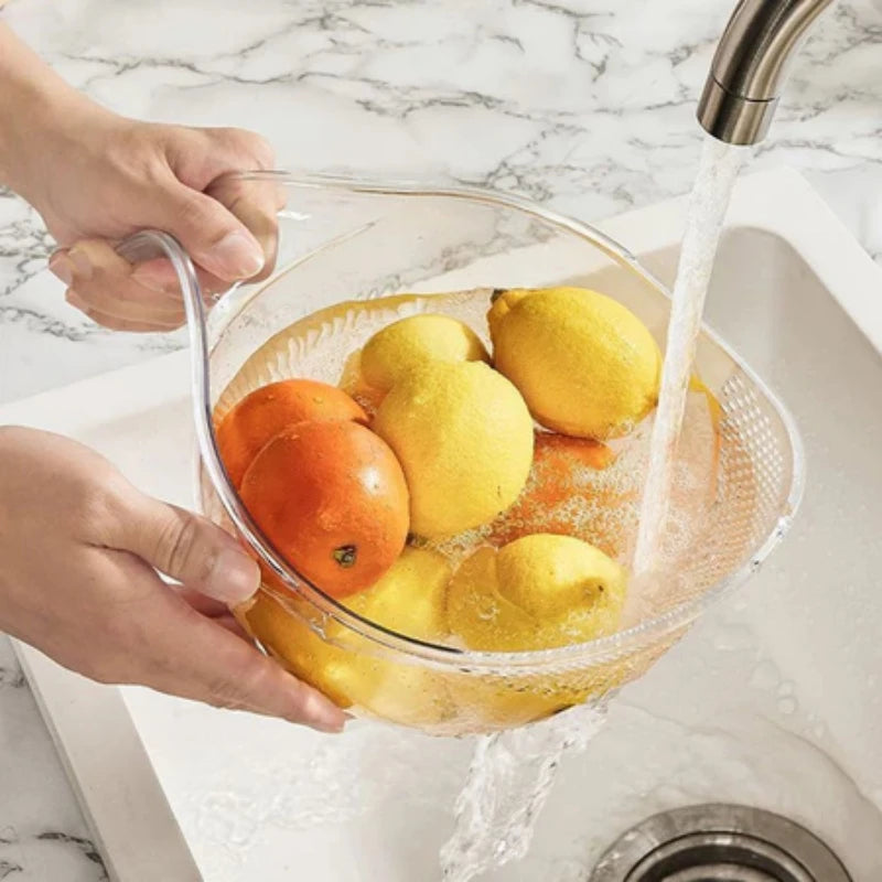 1PCS Multifunctional Rice Rinser Bowl Drainer Scoop Water Filter Cup Plastic Material For Washing Fruits Vegetables Draining - 369 view