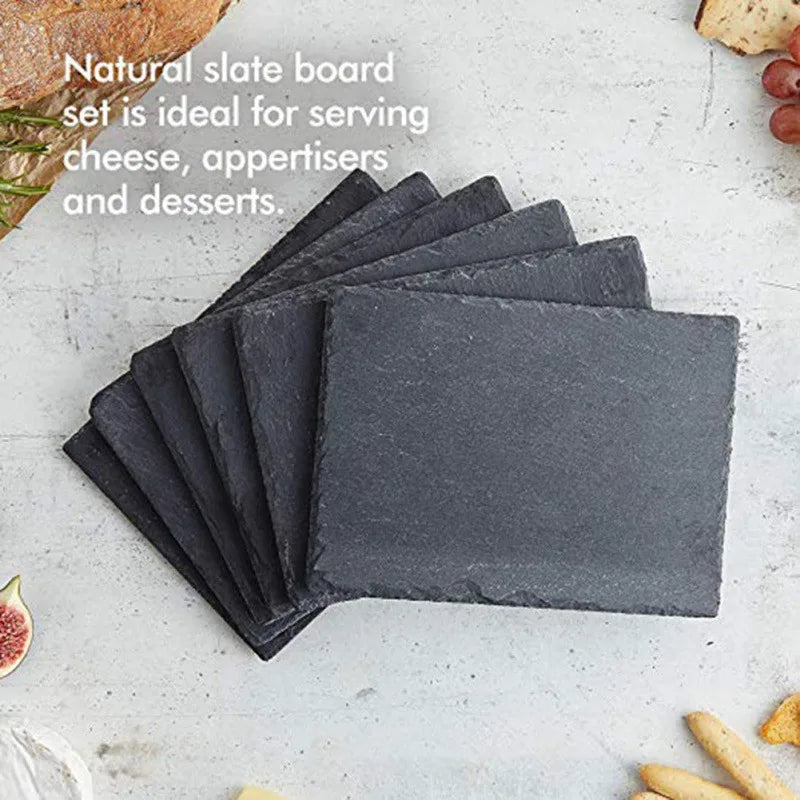 Plato de Pizarra Natural Cuadrado – Elegancia y Durabilidad