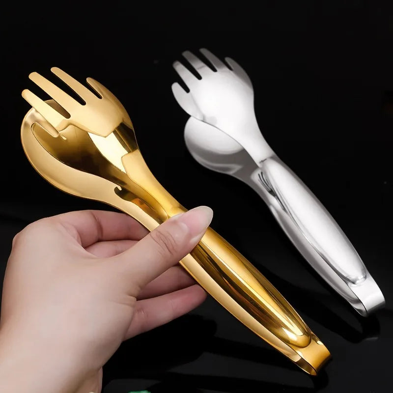 1/2pcs Kitchen Food Tongs Stainless Steel Creative Meat Salad Bread Clips Non Slip BBQ Clips Home Kitchen Cooking Accessories - 369 view