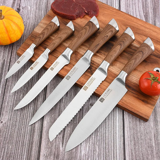 Juego de Cuchillos de Acero Inoxidable – 6 Piezas, Multiusos para Cocina y Chef - 369 view