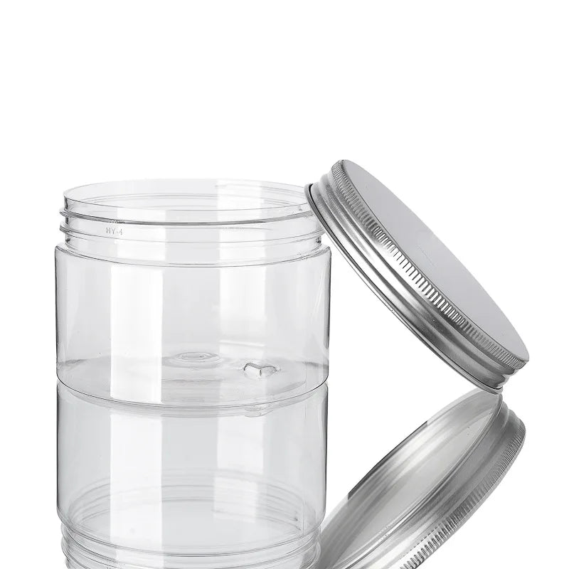 20Pcs 30/50/60/80/120/150ml Storage Jars With Lids Aluminum Round Canister Empty Plastic Cosmetic Jars Food Travel Bottle Pot