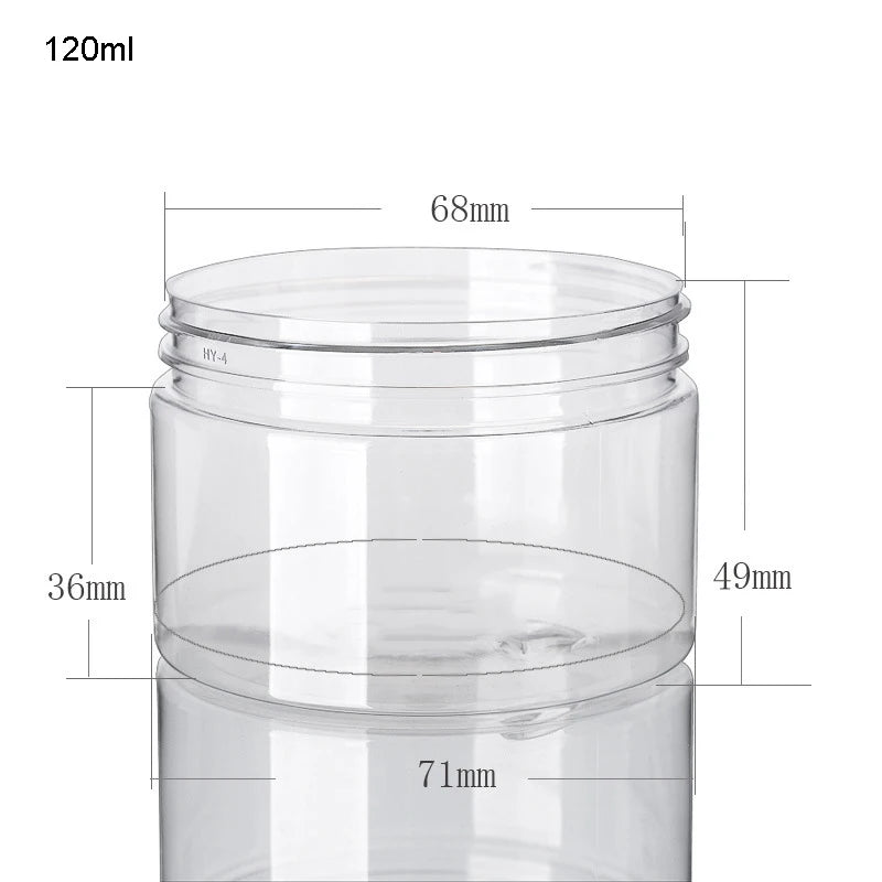20Pcs 30/50/60/80/120/150ml Storage Jars With Lids Aluminum Round Canister Empty Plastic Cosmetic Jars Food Travel Bottle Pot