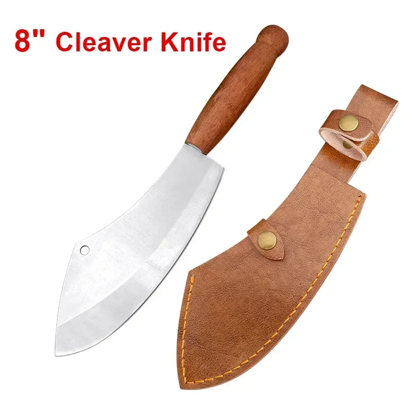 Cuchillo de Cocina Forjado – Multiusos, Mango de Madera, Ideal para Carne y Verduras - 369 view