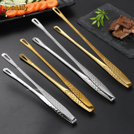 Food Tongs Stainless Steel Barbecue Tongs Meat Salad Steak Food Serving Tongs Tweezers Long BBQ Cooking Tongs Kitchen Utensils - 369 view