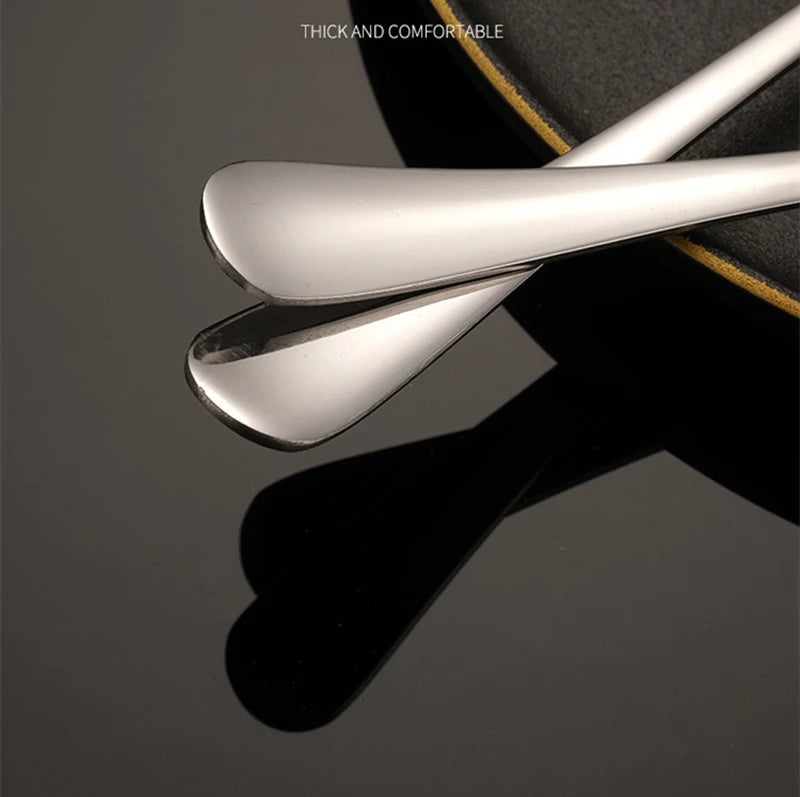 Golden Stainless Steel Food Service Spoon Large Rice Shovel Tableware Long Handle Square Spatula Kitchen Gadgets for Home - 369 view