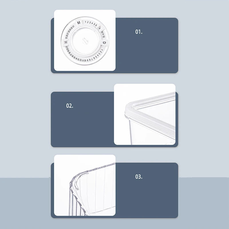 Organizador Transparente para Refrigerador – Contenedores de Almacenamiento de Alimentos