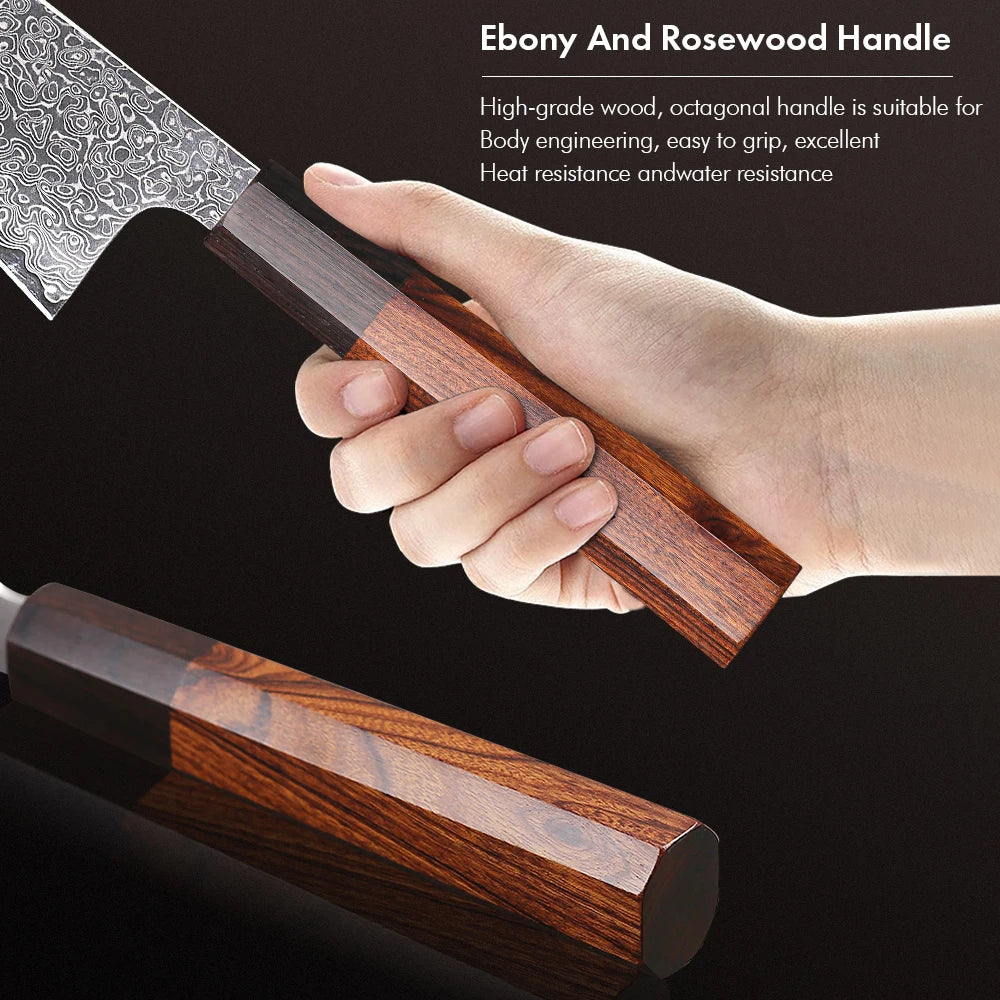 TURWHO 6" Japanese Hand Forged Honesuki Chef Knife Damascus Steel Professional Kitchen Knives Sharp Utility Boning Cooking Tools
